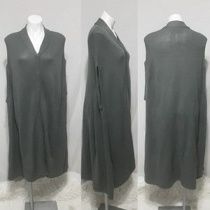 Jack by BB Dakota Long Knit Duster Cardigan Sweater Dress Large Lagenlook Glam